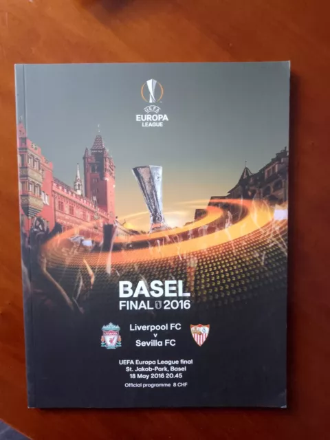 2016 Europa League Final Programme Liverpool V Sevilla