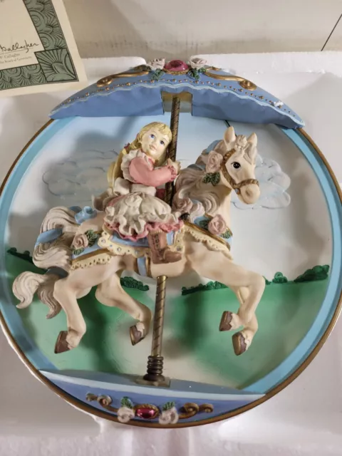 Carousel Daydreams 3D Musical Plate "Swept Away" No. 1 - Bradford Exchange 3