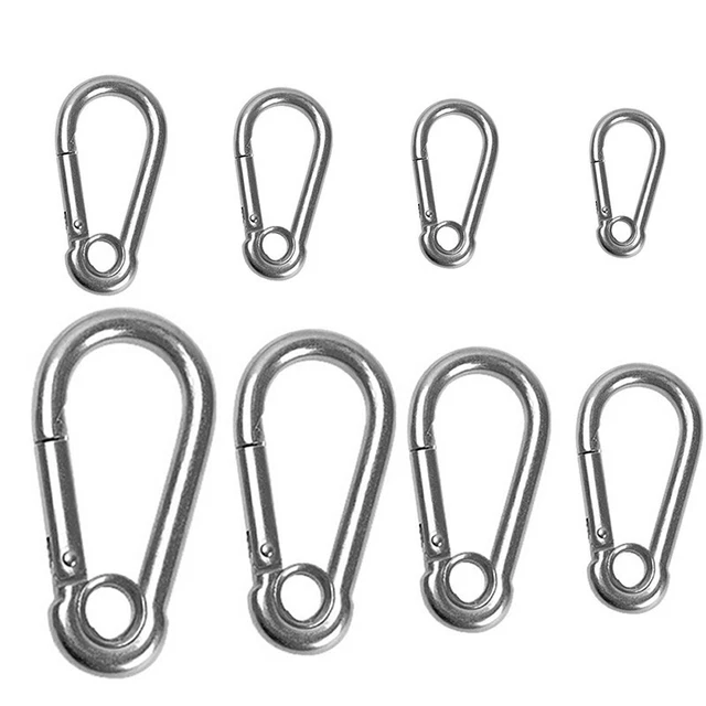 M4-M12 Stainless Steel Spring Hook Climbing Fast Hanging Buckle Snap Carabiner