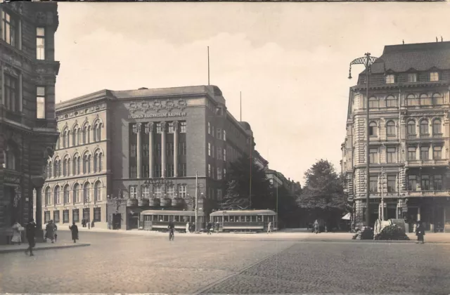 Street Scene Helsinki Finland Suomi Real Photo postcard