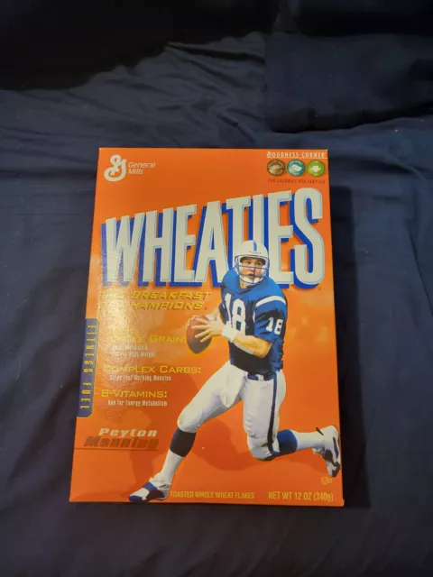 2005 Peyton Manning Wheaties Unopened 12oz Cereal Indianapolis Colts NFL