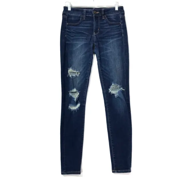 AMERICAN EAGLE JEGGING Jeans Womens Size 4 Blue Medium Wash Skinny ...