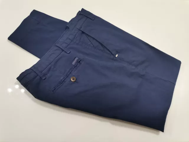 Pantalone Uomo Slim Fit Squad2 Mod. Napoli Navy Made In Italy Nuovi Autunno/Inve