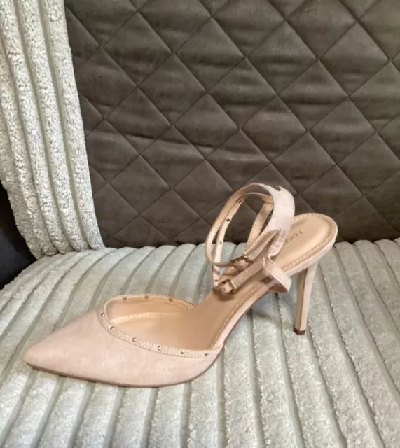 Forever nuove scarpe da donna blush Sydney finta pelle scamosciata con cinturini a punta taglia 8 BN