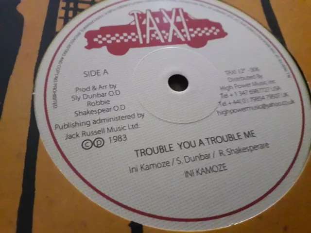 Ini Kamoze , Trouble You  A Trouble Me ,  , 12" Taxi