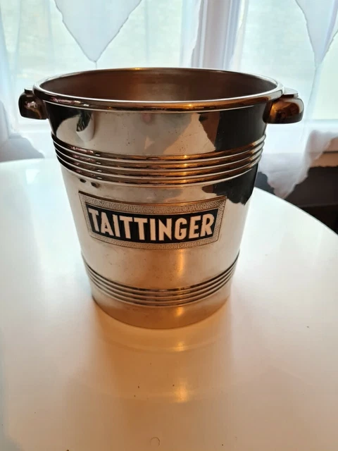 N23.496 seau champagne Taittinger Reims MOD Meaux Argit France métal aluminium