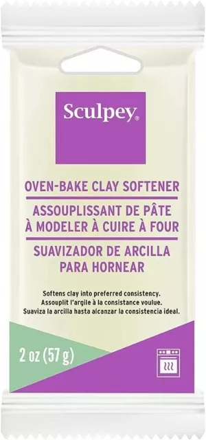 Sculpey Oven Bake Solid Clay Softener 57g Polymer Modelling Earring Soft Smooth