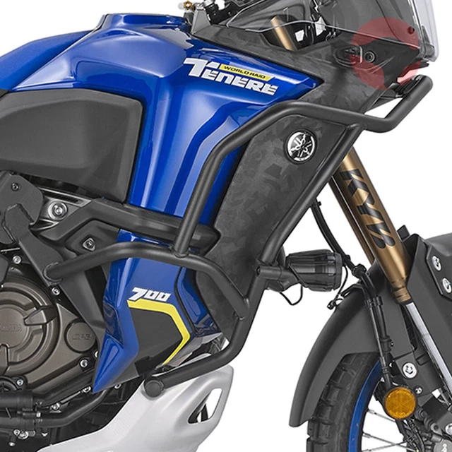 Paracolpi Manubrio Per Yamaha XT660Z Tenere / Tenere 700, Imbottitura In Schiuma, Logo Argento