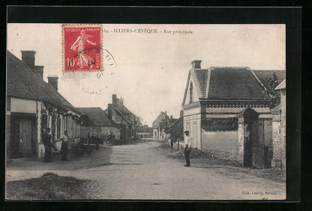 CPA Illiers-L´Évêque, Rue principale, vue de la rue 1907