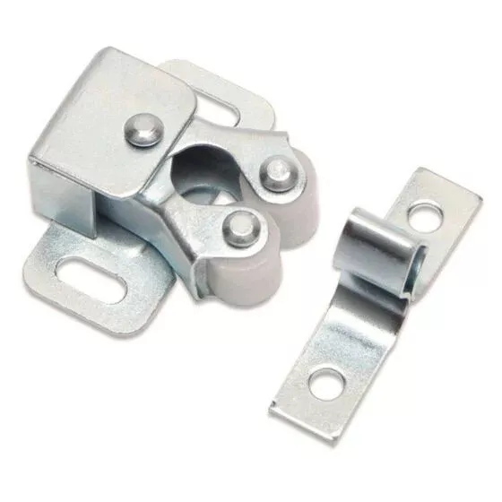 Double Roller Catch Strong Hold Cupboard Cabinet Door Latch Double Twin Catches 2