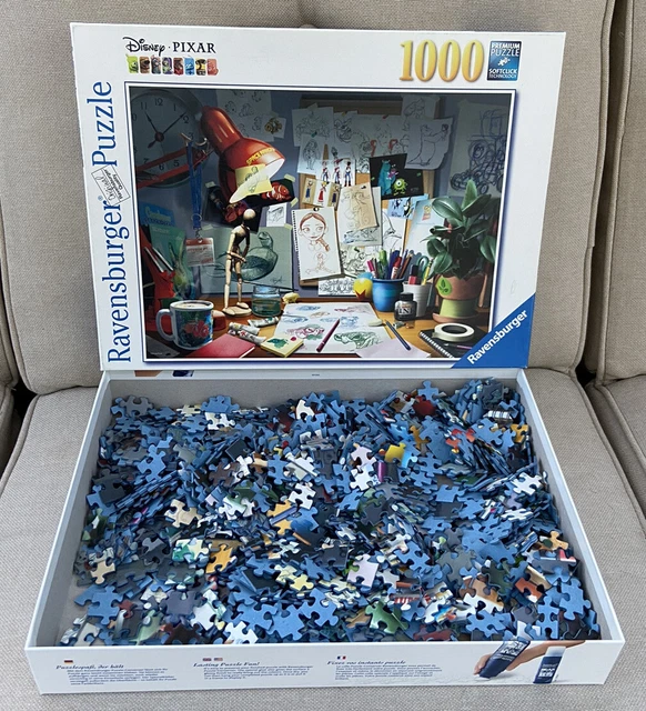 RAVENSBURGER DISNEY PIXAR "The Artist's Desk" 1000 pc Puzzle Toy Story