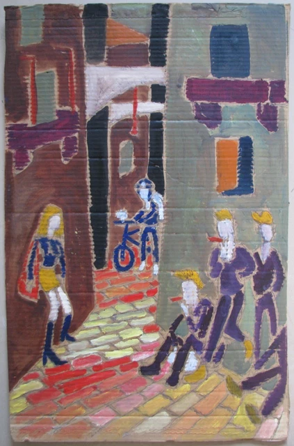 Davide Baroggi (Locarno 1974) Nuovo Selvaggio Neue Wilde Olio 54x84 Genova 2007