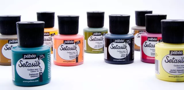 Pebeo Setasilk Silk Paints 45ml Pots - Multibuy Offer