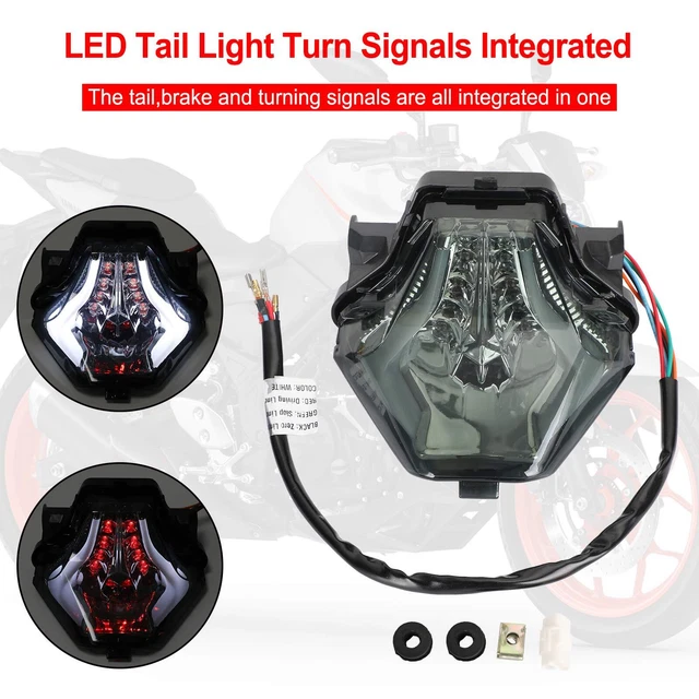 Tail Light Turn Signals Integrated For YAMAHA YZF R25/R3 MT 03/07/25 FZ 07 Clear