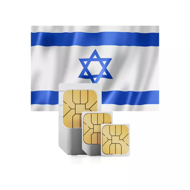 SIM Karte für Israel / 8 GB - 12 GB für 1 Monat
