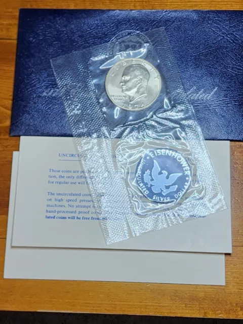 1974-S Eisenhower 40% Silver Bu Dollar-Us Mint "Blue Pack"  **Free Shipping**