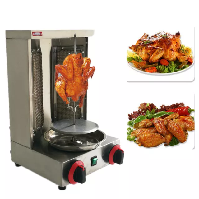 LPG Gas Doner Kebab Shawarma Grill Machine Tacos Al Pastor Gyros Rotisserie