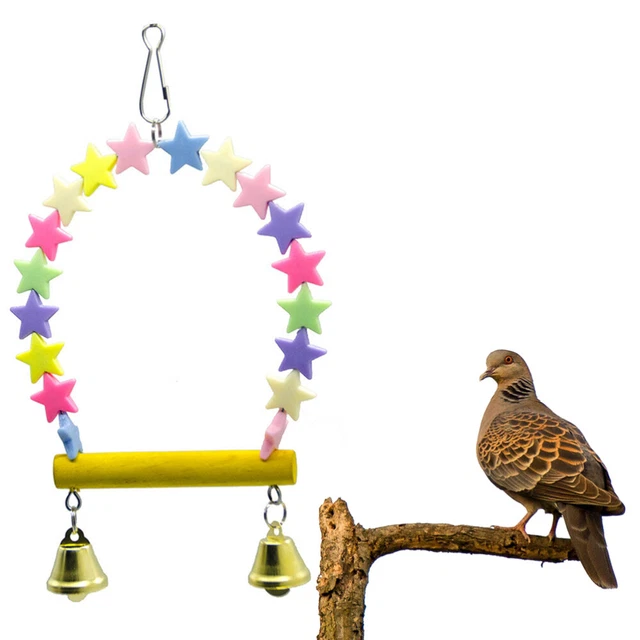 Natürliche Holz Papageien Schaukel Spielzeug Vögel Barsch Hanging Swings Cage