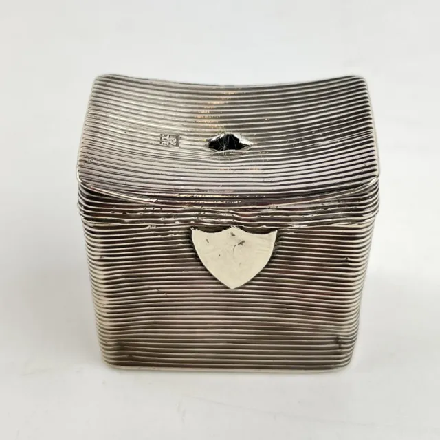 Antique Dutch Solid Silver Peppermint Box 3.2cm X 3.2cm A/F Hole To Top