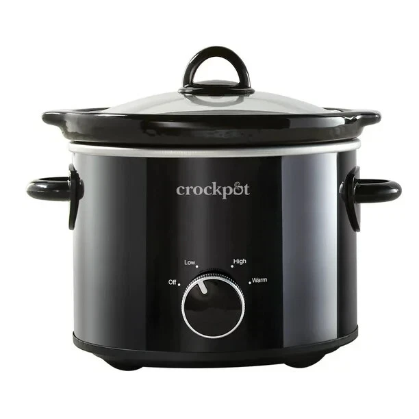 CROCKPOT 2 QUART Round Manual Slow Cooker, Black 16.39 PicClick