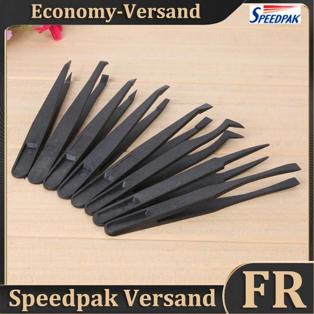 8pcs Anti statique plastique pincettes chaleur résistant ESD Safe plastique pinc