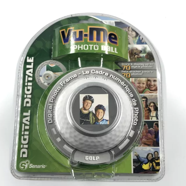 Vu-Me Photo Golf Ball Digital Photo Frame Store & Display 70 photos NIP