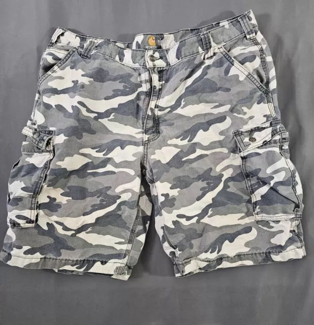 Carhartt Shorts Mens 42 Camo Cargo Relaxed Fit Outdoor Casual Utility Pockets