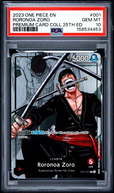 CGC10 PRISTINE PSA10 or higher 25th Anniversary Zoro OP01 001 From