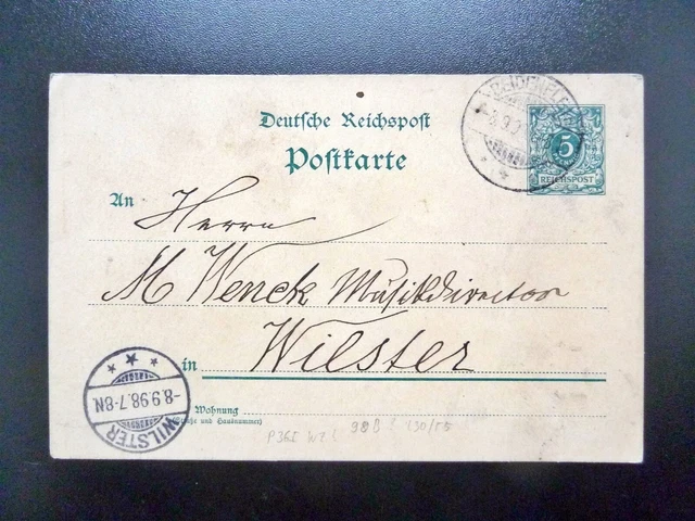 DR-Postkarte P36I, Stempel BEIDENFLETH und WILSTER.  3