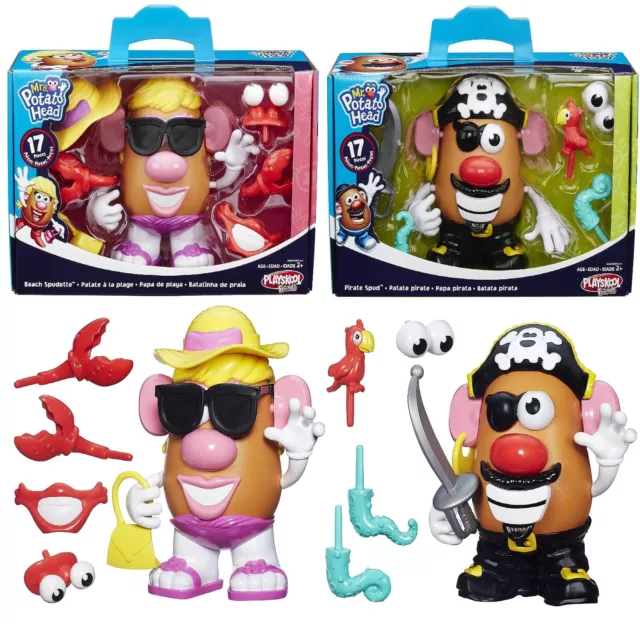 Playskool Mr Mrs Potato Head Pirate Spud Beach Spudette Ages 3+ New Toy