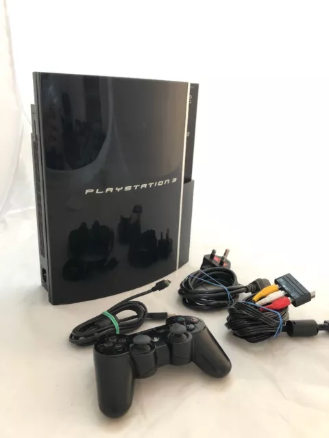 Sony PS3 PlayStation 3 FAT 40GB Black Console / Tested Working :