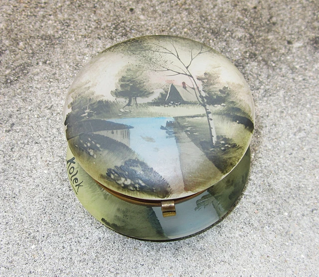 LOT DE 5 Boites à Pilules anciennes en Porcelaine (signées PA) EUR 22