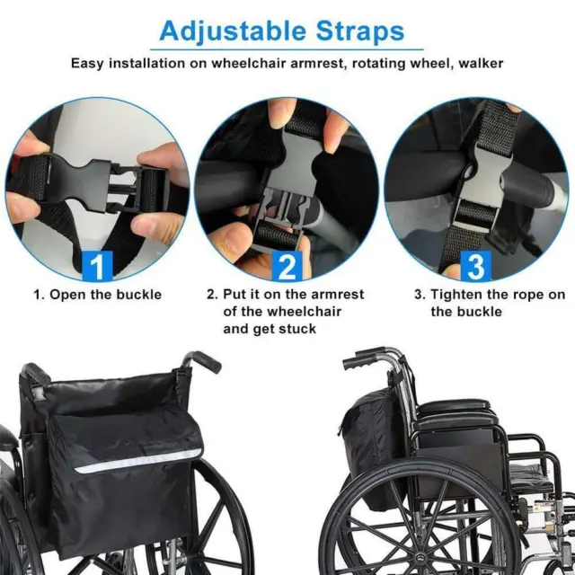 Wheelchair Bags Backpack Wheel Chair Storage Tote For Carrying Loose N6B9 2