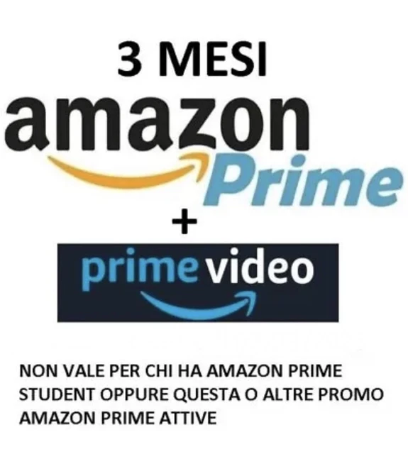 Amazon Prime + PRIME VIDEO 3 MESI 100% Privato UEFA Champions League supercoppa