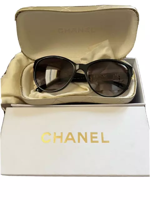 MINT RARE CHANEL Black and Gold Bijoux Cat Eye Sunglasses $795.00 - PicClick