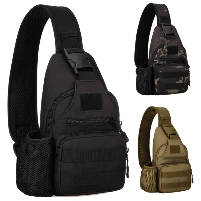 Tactical Molle Military Mens Chest Sling Bag Shoulder Backpack Crossbody Daypack