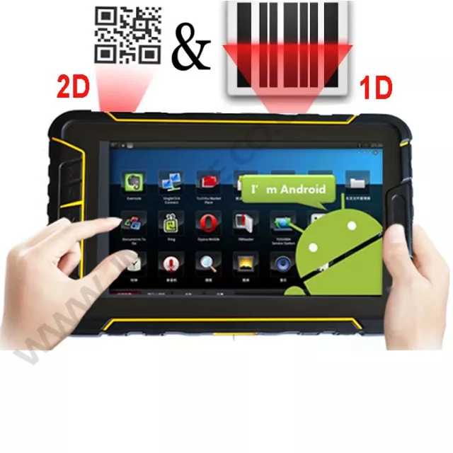 Rugged android 9 tablet 2D barcode scanner waterproof outdoor IP67 4G NFC wifi