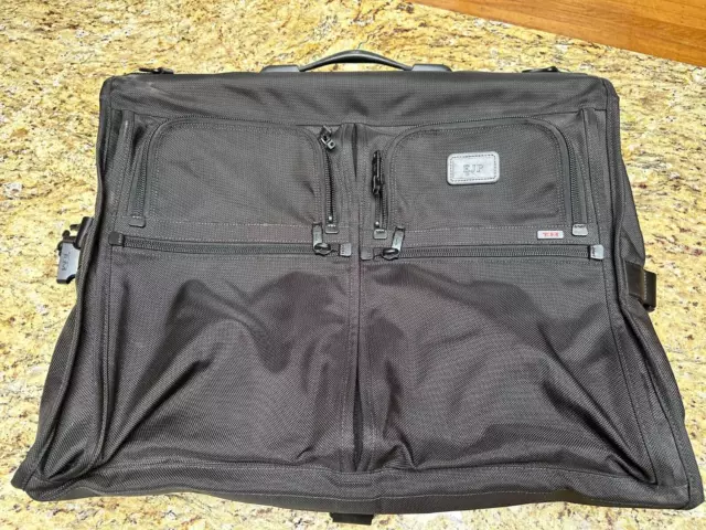 TUMI Alpha Classic Garment Bag Black Ballistic Nylon Bi-Fold