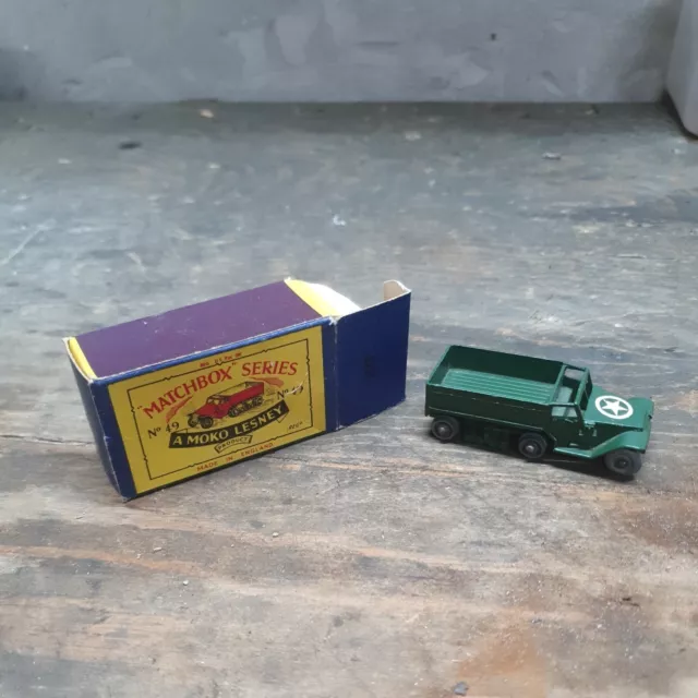 A Moko Lesney Matchbox Series No49 Half Track military personnel carrier