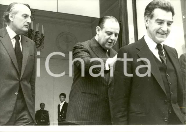 1980 PARIS F ELYSEE Raymond BARRE Jean-François DENIAU Christian BEULLAC *Photo