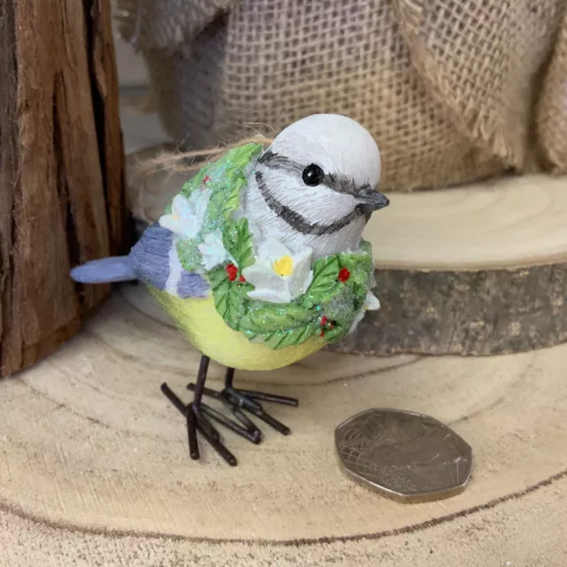 2021 Garden Bird Christmas Tree Decoration Hanging Gisela Graham Robin Blue Tit