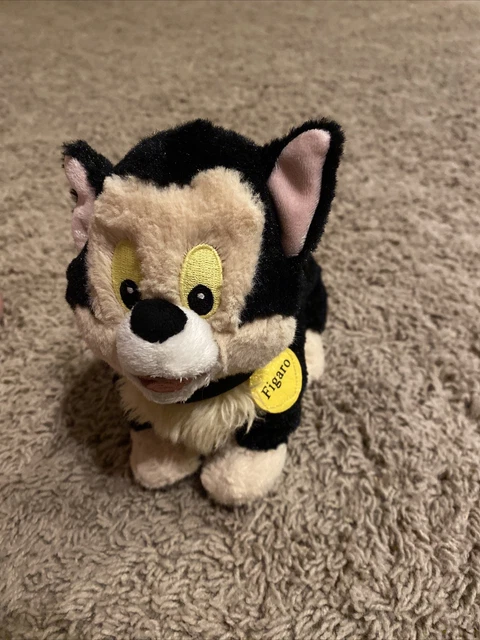 Disney Plush Cat Figaro Aristocats 8" Tall Good Condition Tote A Tale S