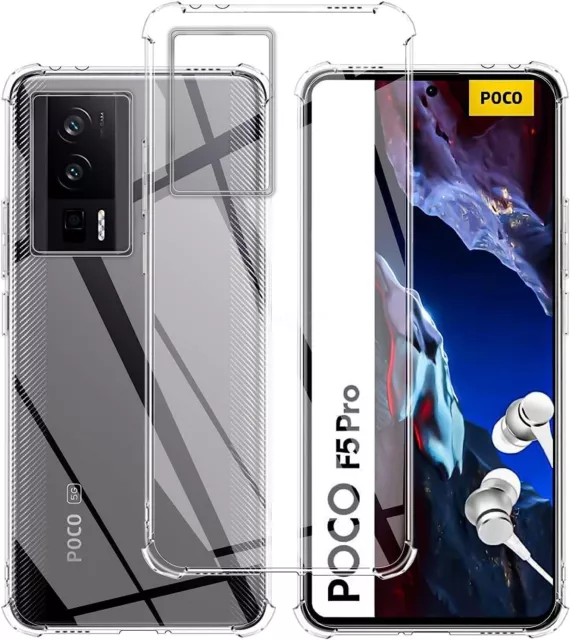 For Xiaomi Poco F5 / F5 Pro Case, Slim Clear Silicone Gel Phone Cover