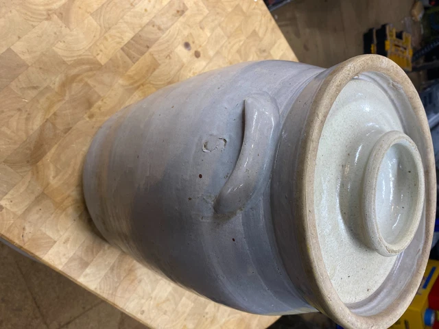 ANTIQUE BUTTER CHURN #5 Lid 5 Gallon Vintage 