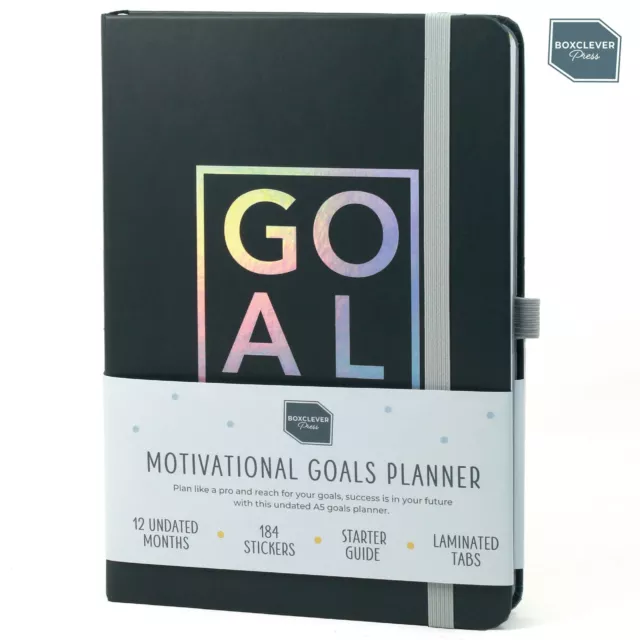 Boxclever Press Perfect Year Undated A5 Goal Planner (Iridescent) 12 months