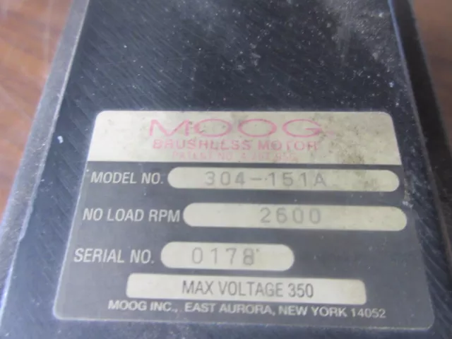 Moog Brushless Servo Motor 304-151A W/ Thompson Micron 6:1 Ratio Planetary 2
