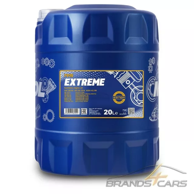 Mannol 20 L Liter Extreme 5W-40 Motor-Öl Motoren-Öl 50575069