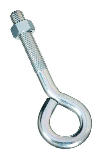 National Hardware N347-724 Zinc Plated Steel Eye Bolt 3/4 x 8 in. with Hex Nut