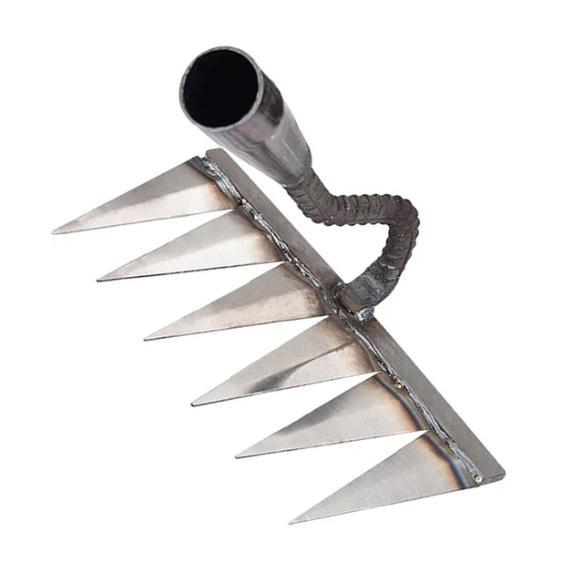 Rastrello Da Giardino Multifunzione In Acciaio Temperato: 4-7 Denti Per Diserbo, Foglie E Livellamento Del Terreno | Utensile Da Giardinaggio Robusto E Leggero - 5