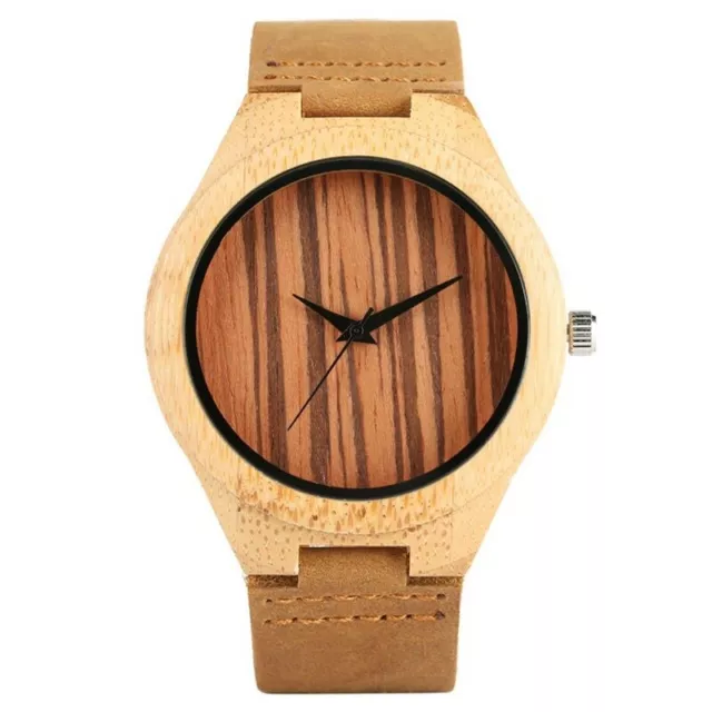 Unisex Básico Bambú Madera Reloj - Simple de Pulsera Regalo Para Hombres/Mujeres